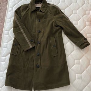 Burberry olive green mid-length coat Womens US2